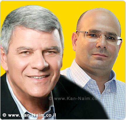 אמיר ימין חבר מועצת העיר חדרה וראש העיר צביקה גנדלמן