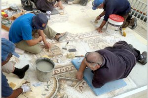 רשות העתיקות, נחשף פסיפס נדיר בן כ-1500 שנה שהתגלה בפארק התעשייה קרית גת