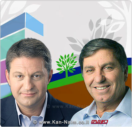 דני עטר עם חיים ביבס ברקע הוועידה השנתית של השלטון המקומי וקרן הקימת לישראל בסימן ’יחד מזיזים ערים’