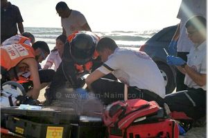 תיעוד מבצעי מגן דוד אדום של צוות מחלץ ומטפל במקרה טביעה בחוף סירונית נתניה | צילום: שלומי מרצ’ביאק | עיבוד: שולי סונגו ©