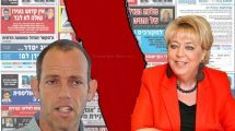 עורך 'נתניה' צבי ליבר, שאג כאריה ופתח במנוסה כצבי מימין ראש העיר מרים איכר פיירברג | עיבוד צילום: שולי סונגו©