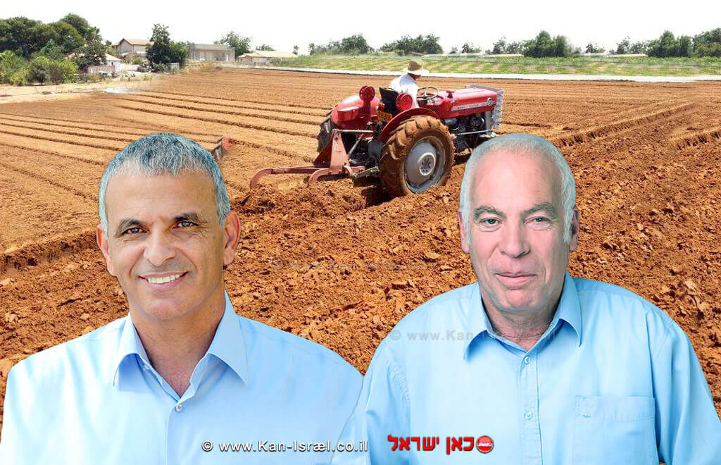 שר החקלאות ופיתוח הכפר חבר כנסת אורי אריאל עם משה כחלון שר האוצר