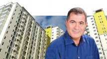 ראול סרוגו נשיא התאחדות בוני הארץ ומנכל חברת  הבנייה סרוגו | ברקע: בנייני מגורים | עיבוד צילום: שולי סונגו