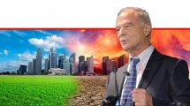 עורך דין אוריאל לין, נשיא איגוד לשכות המסחר, ברקע: ההתחממות הגלובלית | עיבוד צילום ממחושב: שולי סונגו©