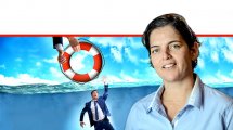 עורכת דין סיגל יעקבי, האפוטרופוס הכללי וכונסת הנכסים הרשמית, ברקע: אדם טובע בחובות עקב חדלות פירעון וצורך בשיקום כלכלי, אילוסטרציה | עיבוד צילום ממחושב: שולי סונגו©