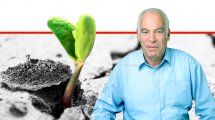 מר אורי אריאל שר החקלאות ופיתוח הכפר, ברקע: צמיחת נבט | עיבוד צילום ממחושב: שולי סונגו©