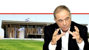 עורך דין אוריאל לין נשיא איגוד לשכות המסחר | ברקע: בניין הכנסת | עיבוד צילום ממחושב: שולי סונגו©