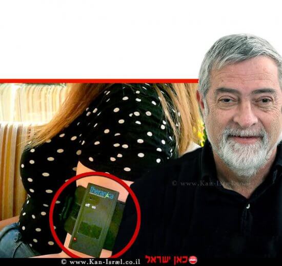 פרופ' דוד ירניצקי מ'רמבם' ברקע: המכשיר שמטפל במיגרנות | עיבוד ממחושב: שולי סונגו©
