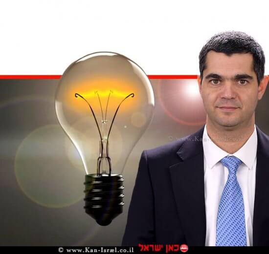 עורך דין אופיר אלון ראש רשות הפטנטים ברקע נורה דולקת | עיבוד צילום: שולי סונגו ©