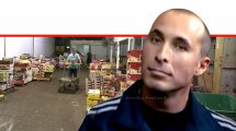העבריין עמיר מולנר ברקע: חברת נְוֵה ירק תוצרת חקלאית, ברקע שוק סיטונאי חדש בצריפין | צילום: محمد عازم, מפות גוגל | עיבוד צילום: שולי סונגו ©