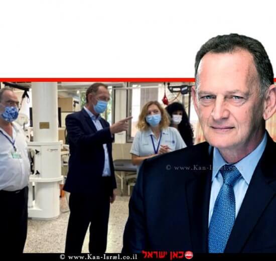 יוחנן לוקר, יושב ראש הדירקטוריון של "כללית" בביקור ראשון מאז נכנס לתפקידו, במרכז הרפואי לשיקום – לוינשטיין | צילום: דוברות המרכז הרפואי לשיקום לוינשטיין | עיבוד: שולי סונגו ©