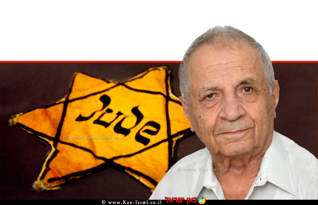 יוסי חן ניצול שואה מדליק משואת יום הזיכרון לשואה ולגבורה | עיבוד ממחושב: שולי סונגו©