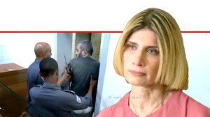 דר' אידית וייסבוך, הרופאה מהמרפאה בעיר בְּאֵר יַעֲקֹב, שהותקפה בשבוע שעבר, על ידי מטופל באלימות קשה ואושפזה ברקע: התוקף בבית משפט | צילום: חדשות ערוץ 12 | עיבוד: שולי סונגו©