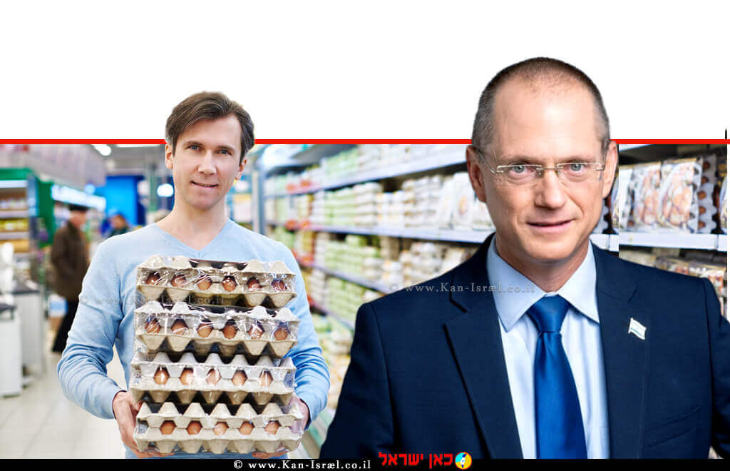עודד פורר שר החקלאות ופיתוח הכפר ברקע: צרכן רוכש ביצים בסופרמרקט | עיבוד צילום ממחושב: שולי סונגו© עודד פורר שר החקלאות ופיתוח הכפר ברקע: צרכן רוכש ביצים בסופרמרקט | עיבוד צילום ממחושב: שולי סונגו©