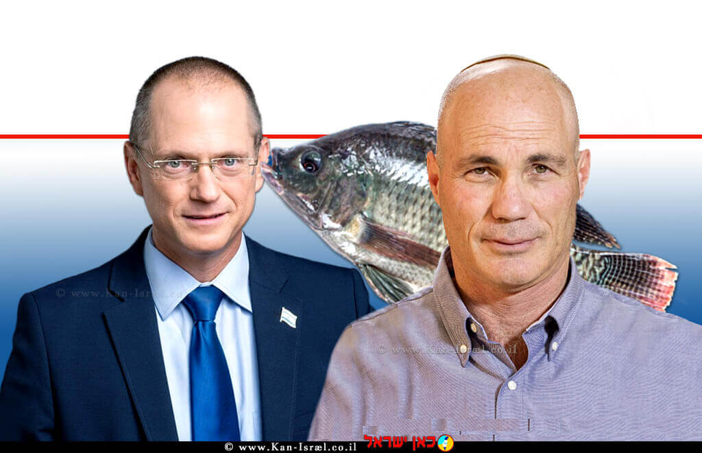 מנכל ארגון מגדלי הדגים אלי שריר מול שר החקלאות ופיתוח הכפר מר עודד פורר | צילום אודו ג'נסן | עיבוד צילום: שולי סונגו ©