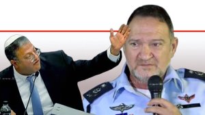 מפכל משטרת ישראל, רב ניצב יעקב שבתאי מול השר לביטחון לאומי המיועד חבר כנסת איתמר בן גביר | צילום: דוברות המשטרה | עיבוד צילום: שולי סונגו ©