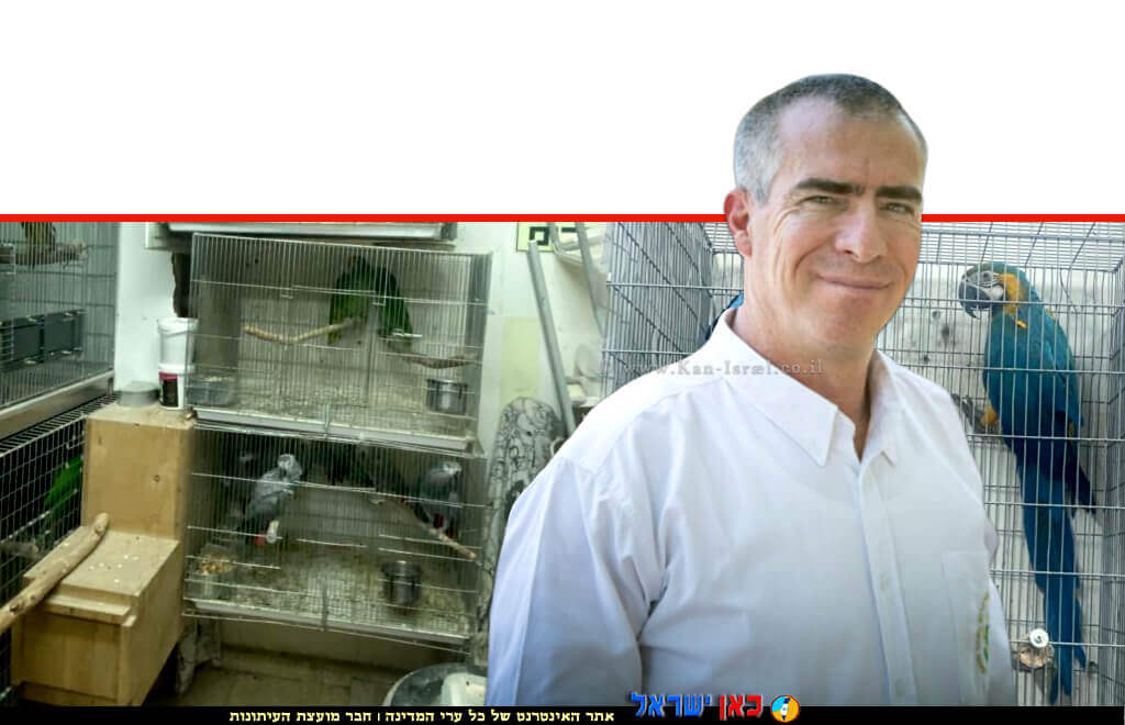 דר' תמיר גשן מנהל השירותים הווטרינריים ובריאות המקנה במשרד החקלאות ברקע: תוכים שהוחזקו בתנאים מחפירים ברמלה | צילום: צילום: עודד קרני | עיבוד: שולי סונגו © דר' תמיר גשן מנהל השירותים הווטרינריים ובריאות המקנה במשרד החקלאות ברקע: תוכים שהוחזקו בתנאים מחפירים ברמלה | צילום: צילום: עודד קרני | עיבוד: שולי סונגו ©