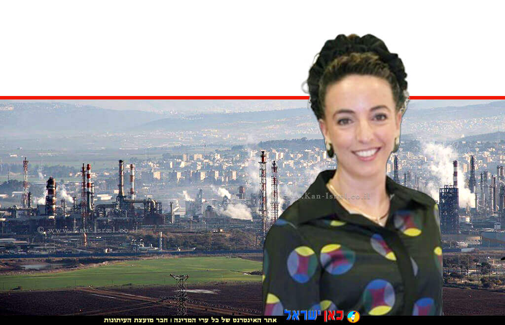 השרה להגנת הסביבה, הגב’ עידית סילמן ברקע: מפרץ חיפה | צילום: אילן מליסטר | עיבוד צילום: שולי סונגו© השרה להגנת הסביבה, הגב’ עידית סילמן ברקע: מפרץ חיפה | צילום: אילן מליסטר | עיבוד צילום: שולי סונגו©