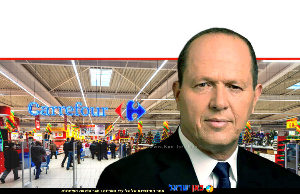 שר הכלכלה והתעשייה, ניר ברקת ברקע: מסניפי רשת היפרמרקט - קרפור | צילום: Depositphotos | עיבוד צילום: שולי סונגו© שר הכלכלה והתעשייה, ניר ברקת ברקע: מסניפי רשת היפרמרקט - קרפור | צילום: Depositphotos | עיבוד צילום: שולי סונגו©