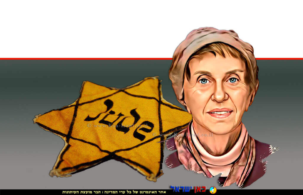 יהודית סולברג ניצולת שואה בעדוּת על השואה של 6 מיליון יהודים ברקע: תג צהוב שנשאו יהודים | צילום: "יד ושם", 123 rfCom | Depositphotos | עיבוד: Photolab | עיבוד צילום: שולי סונגו © יהודית סולברג ניצולת שואה בעדוּת על השואה של 6 מיליון יהודים ברקע: תג צהוב שנשאו יהודים | צילום: "יד ושם", 123 rfCom | Depositphotos | עיבוד: Photolab | עיבוד צילום: שולי סונגו ©