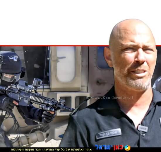 רס”ב אסף בן יקיר, רכז רישוי ואבטחה, מתחנת משטרת ישראל – כפר סבא שפיקד על "מבצע מניפה" באזור תל מונד ברקע: אנשי מנהלת תיאום פעולות אכיפה | צילום משטרת ישראל | עיבוד צילום: שולי סונגו ©
