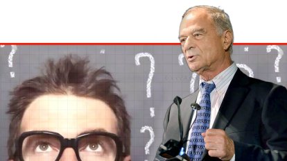 אוריאל לין, נשיא איגוד לשכות המסחר, ברקע: סימני שאלה בעניין חופשה ללא תשלום (חל"ת) | עיבוד: Photolab | עיבוד צילום: שולי סונגו ©