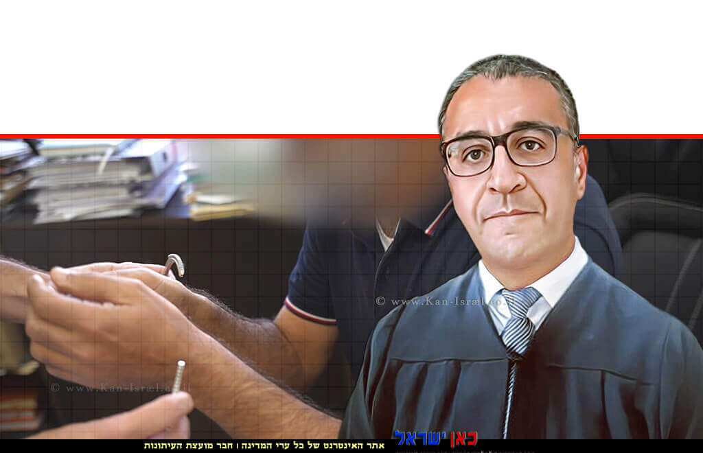 עורך דין חוריה סרי, מהעיר שפרעם ברקע: יום המעצר של עורך הדין | צילום: משטרת ישראל | עיבוד צילום: שולי סונגו©