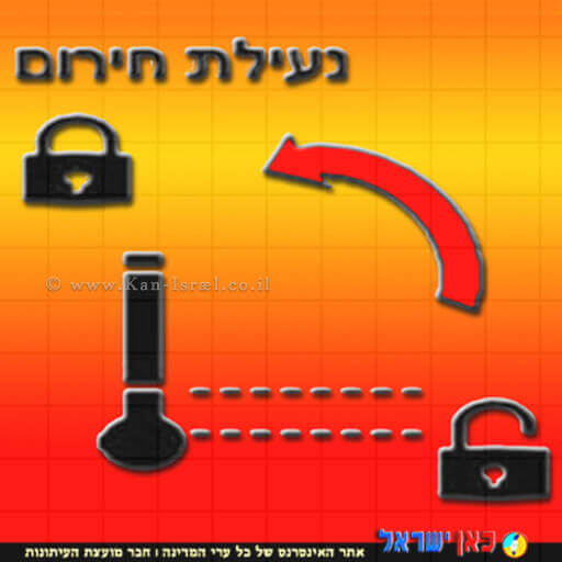 נעילת חירום - איור מכון התקנים הישראלי | עיבוד צילום: שולי סונגו ©