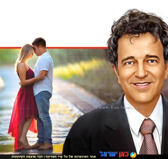 פרופ' אהרון בן-זאב, ברקע: רומנטיקה של זוג אוהבים בטבע | בינה מלאכותית Microsoft Copilot | עיבוד: Photolab | עיבוד: Photolab | עיבוד צילום: שולי סונגו ©