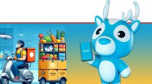 לוגו Wolt משלוחים ברקע: משלוח סל הקניות של הישראלי במצבי חירום | בינה מלאכותית Microsoft Copilot | עיבוד צילום: שולי סונגו ©