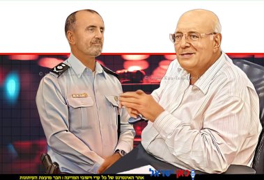 נשיא מועצת העיתונות והתקשורת בישראל, שופט בית המשפט העליון בדימוס חנן מלצר, מול מפכ”ל המשטרה החדש דני לוי | צילום: בינה מלאכותית, 123rf-com | עיבוד: Photolab | עיבוד צילום: שולי סונגו ©