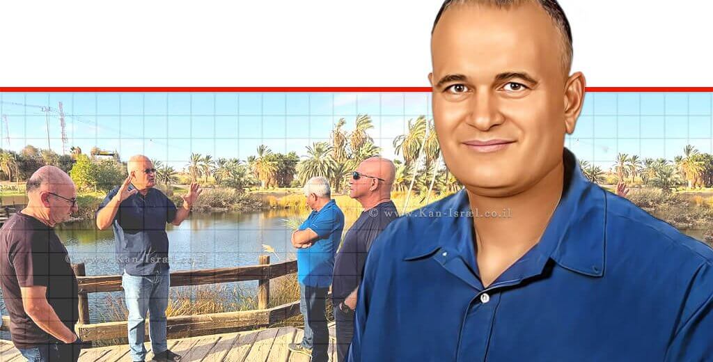 מאיר צור חקלאי וראש המועצה האזורית הערבה התיכונה, מימין: דני שחר מנכל משרד התיירות, שמעון דניאל מנכל חל"י | עיבוד: Photolab | עיבוד צילום: שולי סונגו ©