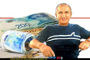 סימון חובלאשוילי מ-גן יבנה, המואשם בהעלמת הון עתק שהחזיק במעטפות ובשקיות בביתו של למעלה מ-2 מיליון ₪ | צילום: בינה מלאכותית, 123rf-com | עיבוד: Photolab | עיבוד צילום: שולי סונגו ©