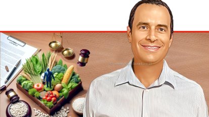 עו"ד אריאל כהאן היועץ המשפטי החדש למשרד החקלאות וביטחון המזון: ייעוץ משפטי במשרד החקלאות עם רקע חקלאי | רקע בינה מלאכותית של Gemini Google דבורים | עיבוד: Photolab | עיבוד צילום: שולי סונגו ©
