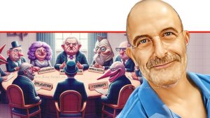 ממשלת ביביסטן סביב השולחן הטור האישי של עו”ד גיורא אלדן | רקע בינה מלאכותית של Gemini Google דבורים | עיבוד: Photolab | עיבוד צילום: שולי סונגו ©
