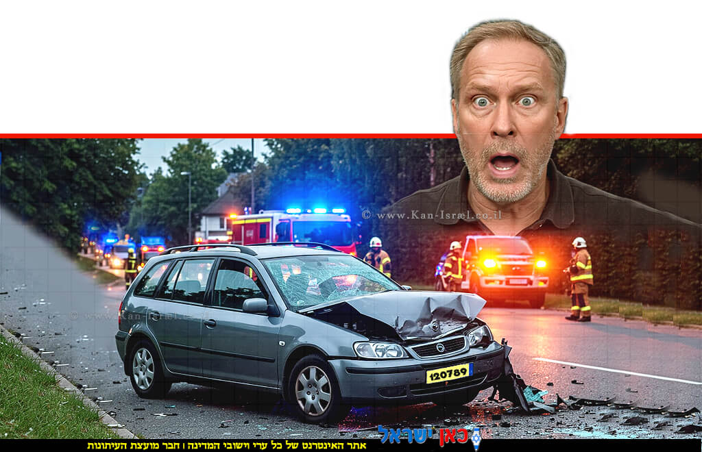 איש עומד המום לאחר תאונה חזיתית של שני כלי רכב פרטיים | הדמייה באמצעות | בינה מלאכותית של Gemini Google | עיבוד: Photolab | עיבוד צילום: שולי סונגו© איש עומד המום לאחר תאונה חזיתית של שני כלי רכב פרטיים | הדמייה באמצעות | בינה מלאכותית של Gemini Google | עיבוד: Photolab | עיבוד צילום: שולי סונגו©
