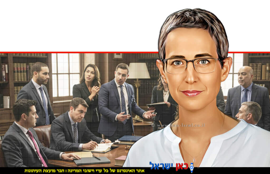 עו"ד תמר פרוש מנהלת המחלקה להנחיית תובעים | צילום באדיבות דוברות משרד המשפטים | בינה מלאכותית של Gemini Google | עיבוד: Photolab | עיבוד צילום: שולי סונגו ©