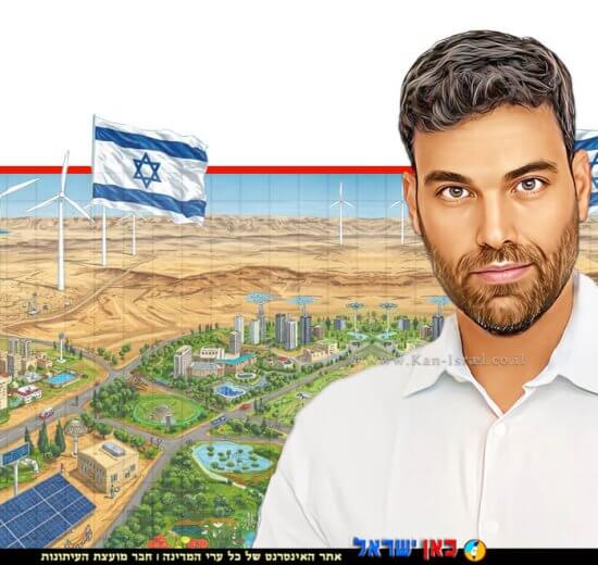 מנכל המשרד להגנת הסביבה, רמי רוזן, צילום: שלומי אמסלם, לע”מ ברקע: הדמייה באמצעות בינה מלאכותית GeminiGoogleCom | עיבוד: Photolab | עיבוד צילום: שולי סונגו ©