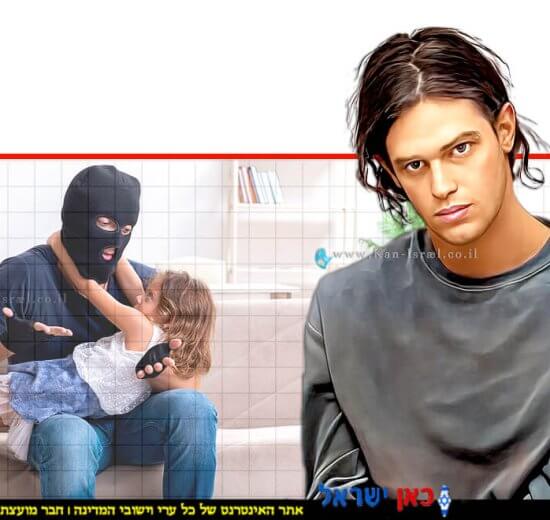 עבריין מין, איתי ליבוביץ או בשמו החדש ישראל גור אריה, צילום מ-instagram ברקע הדמייה: עבריין מין וילדה | הדמייה: בינה מלאכותית, 123rf-com | עיבוד: Photolab | עיבוד צילום: שולי סונגו ©