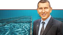 יובל ליפקין, ראש מנהל ביטחון המזון במשרד החקלאות | רקע: חוות לחקלאות ימית, בינה מלאכותית שלGemini Google | עיבוד: Photolab | עיבוד צילום: שולי סונגו ©