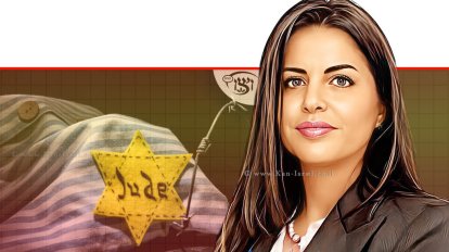 יו"ר ויצו ישראל, הגב' אורה כורזים, ברקע כרזה ליום הזיכרון לשואה ולגבורה ברחבי ישראל | צילום: ויצו | עיבוד: Photolab | עיבוד צילום: שולי סונגו©