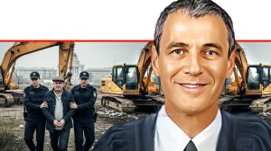 כבוד השופט קובי ורדי בית המשפט לעניינים מנהליים בתל אביב צילום: אתר בתי המשפט | ברקע: קבלן בניין המעורב בפעילות עבריינית | בינה מלאכותית של Gemini Google | עיבוד: Photolab | עיבוד צילום: שולי סונגו©