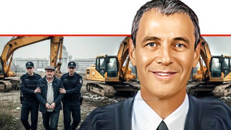 כבוד השופט קובי ורדי בית המשפט לעניינים מנהליים בתל אביב צילום: אתר בתי המשפט | ברקע: קבלן בניין המעורב בפעילות עבריינית | בינה מלאכותית של Gemini Google | עיבוד: Photolab | עיבוד צילום: שולי סונגו©