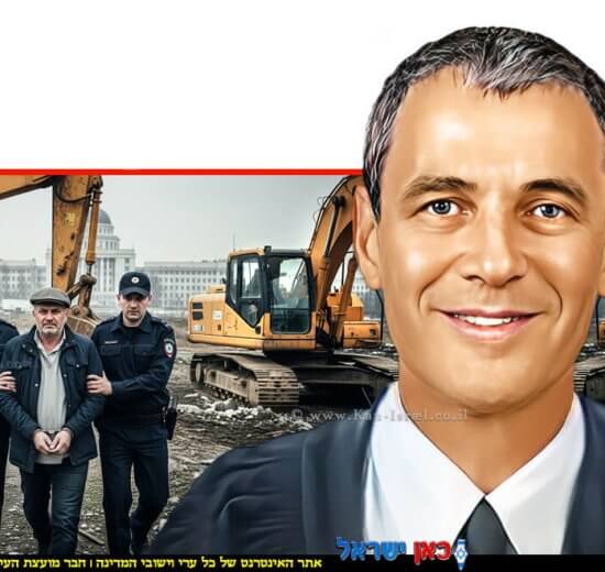 כבוד השופט קובי ורדי בית המשפט לעניינים מנהליים בתל אביב צילום: אתר בתי המשפט | ברקע: קבלן בניין המעורב בפעילות עבריינית | בינה מלאכותית של Gemini Google | עיבוד: Photolab | עיבוד צילום: שולי סונגו©