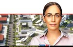 רותי שוורץ יושבת ראש הוועדה המחוזית חיפה, צילום: באדיבות מינהל התכנון  Depositphotos ברקע: אחוזת נעורים בגרעין כרכור הוותיקה שבפרדס חנה | עיבוד: Photolab | עיבוד צילום: שולי סונגו©