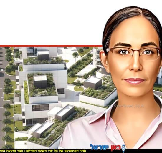 רותי שוורץ יושבת ראש הוועדה המחוזית חיפה, צילום: באדיבות מינהל התכנון  Depositphotos ברקע: אחוזת נעורים בגרעין כרכור הוותיקה שבפרדס חנה | עיבוד: Photolab | עיבוד צילום: שולי סונגו©