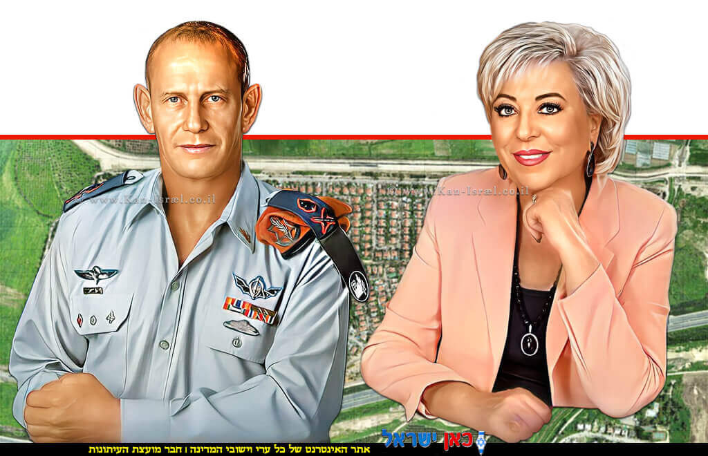 ראש העיר נתניה הגב' מרים פיירברג-איכר מול אלוף פיקוד העורף, רפי מילוא, צילום: דו"ץ | רקע: בת חפר, צילום אווירי, ויקיפדיה | עיבוד: Photolab | עיבוד צילום: שולי סונגו© ראש העיר נתניה הגב' מרים פיירברג-איכר מול אלוף פיקוד העורף, רפי מילוא, צילום: דו"ץ | רקע: בת חפר, צילום אווירי, ויקיפדיה | עיבוד: Photolab | עיבוד צילום: שולי סונגו©