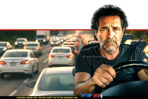 פקק פואטי ללא תכלית מאת הנהג הדמיה שחשב שהוא יגיע גיורא אלדן | בינה מלאכותית של Gemini Google | עיבוד: Photolab | עיבוד צילום: שולי סונגו©