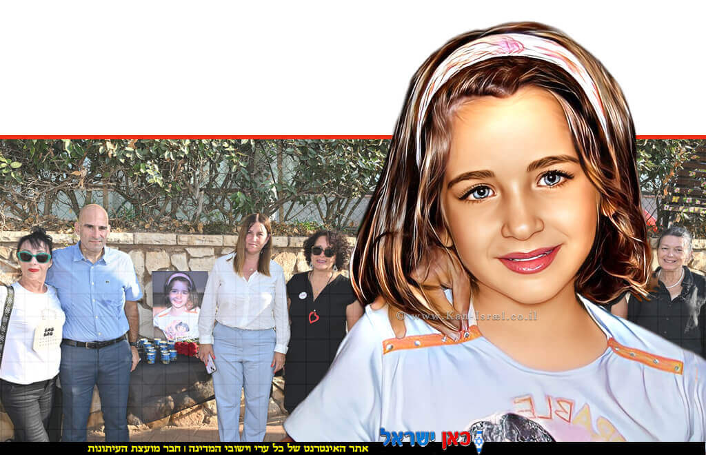 רוז פיזם ז”ל, שנרצחה בגיל 4 וחצי, מימין: נציגת ארגון נשים סורופטמיסט, נציגת ארגון נשים נעמת נתניה לילך רפי, סגנית ראש העיר טלי מולנר, חבר המועצה עו"ד אלעד כהן, חברת המועצה ציפי קפל | צילום: רן אליהו | בינה מלאכותית, 123rf-com | עיבוד: Photolab | עיבוד צילום: שולי סונגו ©