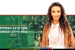 עידית סילמן שרה להגנת הסביבה ברקע: דו"ח פסולת ישראלים מצגת סקר פסולת | בינה מלאכותית של Gemini Google | עיבוד: Photolab | עיבוד צילום: שולי סונגו©